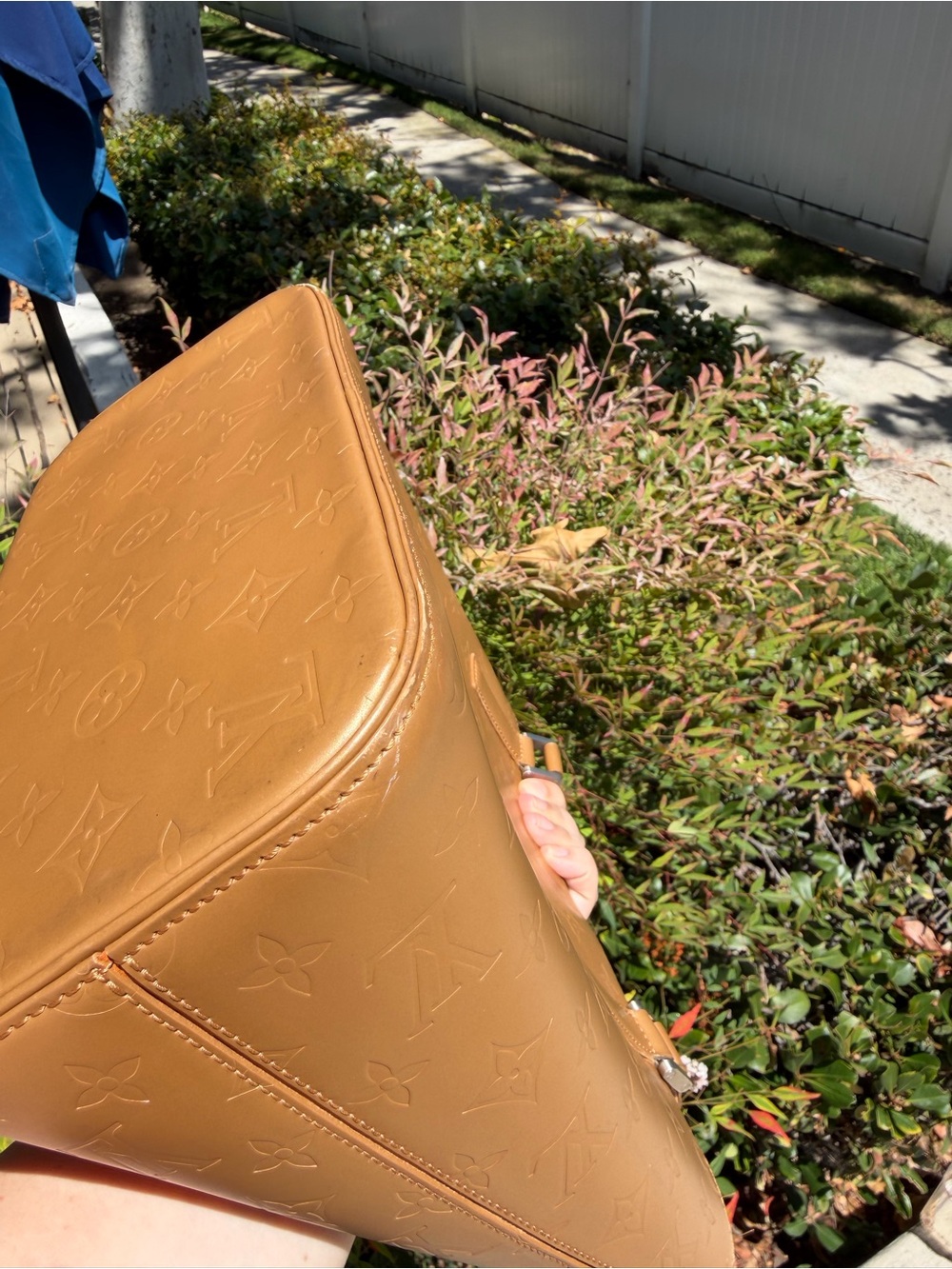 Louis Vuitton Monogram Mat Stockton Tote Bronze Leather Shoulder Bag CA0093 COA - Picture 11 of 17